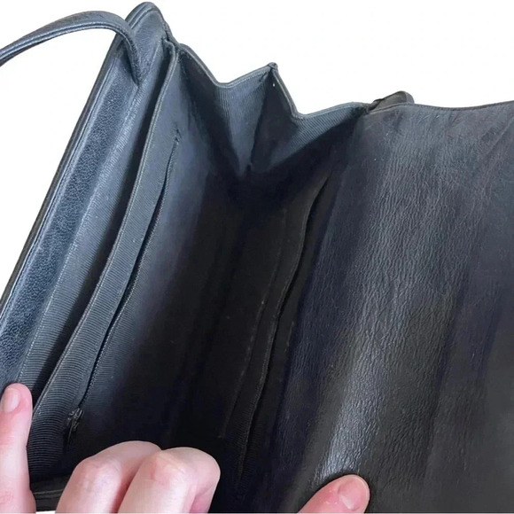 Rare Vintage Judith Leiber Quilted Black Leather Top Handle Bag Collector Item - Picture 11 of 15